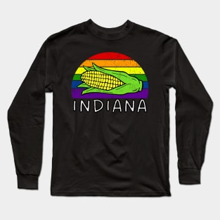 Rainbow Indiana Pride Long Sleeve T-Shirt